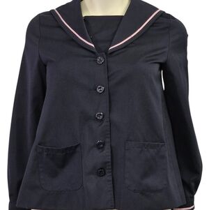 To Alice Blue Sailor Jacket Pink Trim